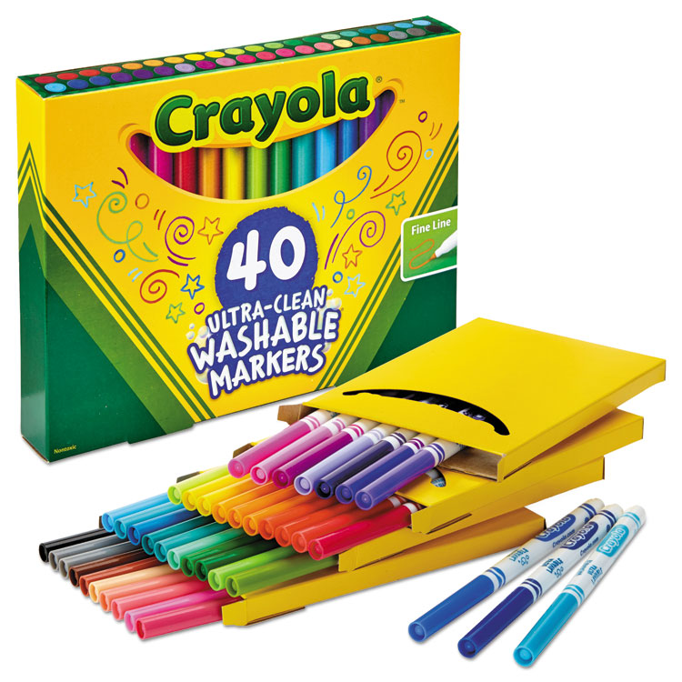 Crayola® Washable Super Tips Markers - Assorted, 20 pc - Gerbes
