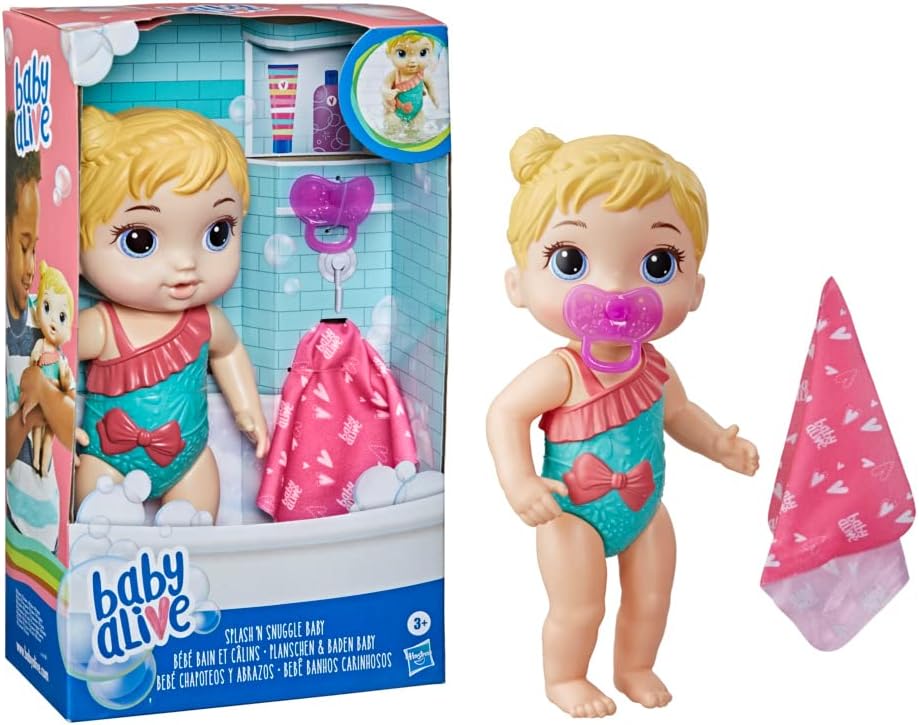 E8721 Baby Alive Splash Snuggle Baby Doll for Water Play Blonde No.1 Branded Toys Store on lowest price 100 original toys